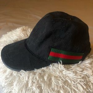 GUCCI GG LOGO SHERRY LINE BASEBALL CAP HAT